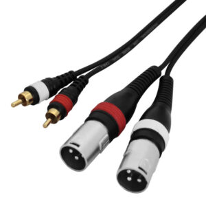 2 RCA to 2 XLR Male 2m