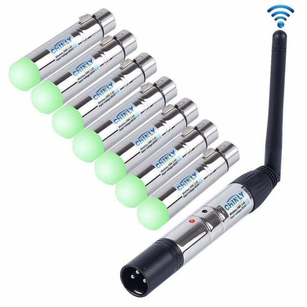 2.4G DMX 512 Wireless Kit (1x Transmitter& 7x Receivers)