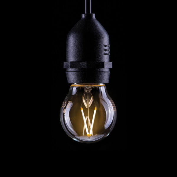 2W Dimmable LED Filament Golf Ball Polycarbonate Lamp 2700K BC