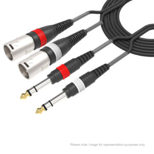 2x 1/4" Mono Jack - 2x XLR M