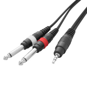 3.5mm Jack - 2x 1/4" Jack 3m