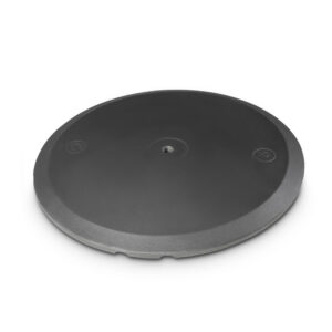Gravity Round Cast Iron Base for M20 Poles - BLACK