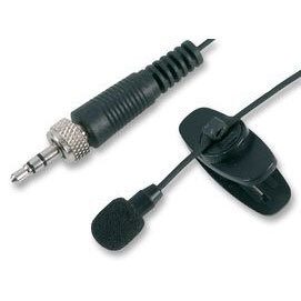 Lavalier Microphone with 3.5mm Locking Jack Plug, Black