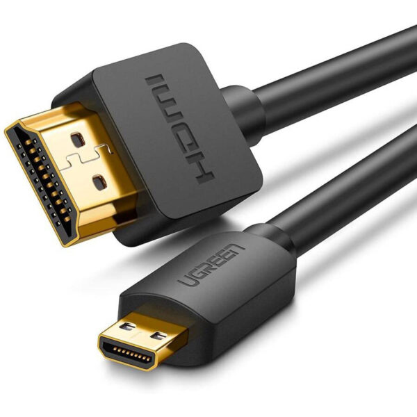 Micro HDMI to Standard HDMI Cable HDMI Type D (Micro) HDMI Type A (Standard) Lead, Black (3m)