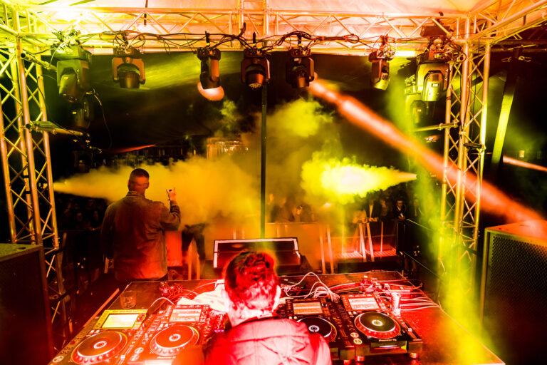 Back of stage view from Chase and Status set