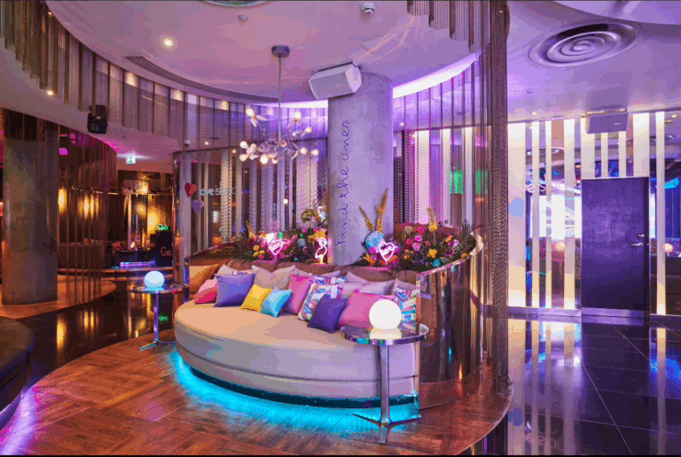 Love island VIP Screening Uplighting and LED strips