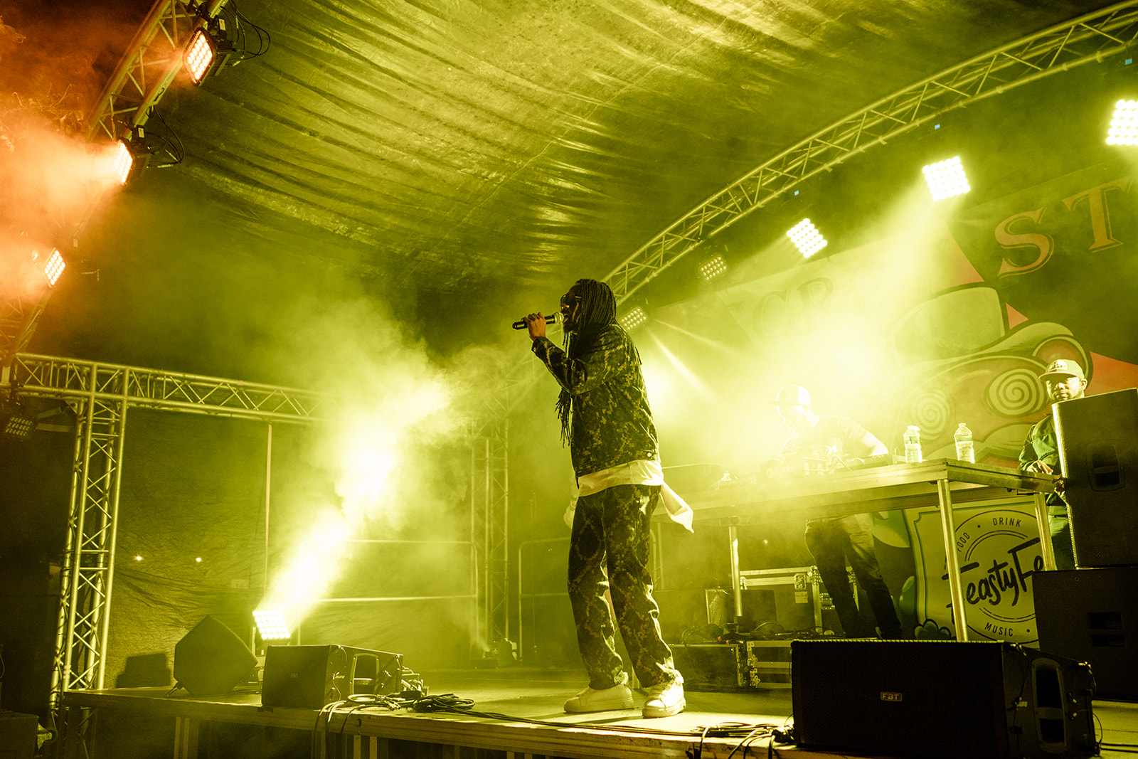 General Levy performing on the secret stage