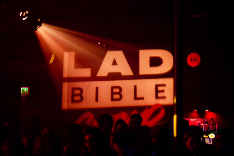 Ladbible logo gobo projection